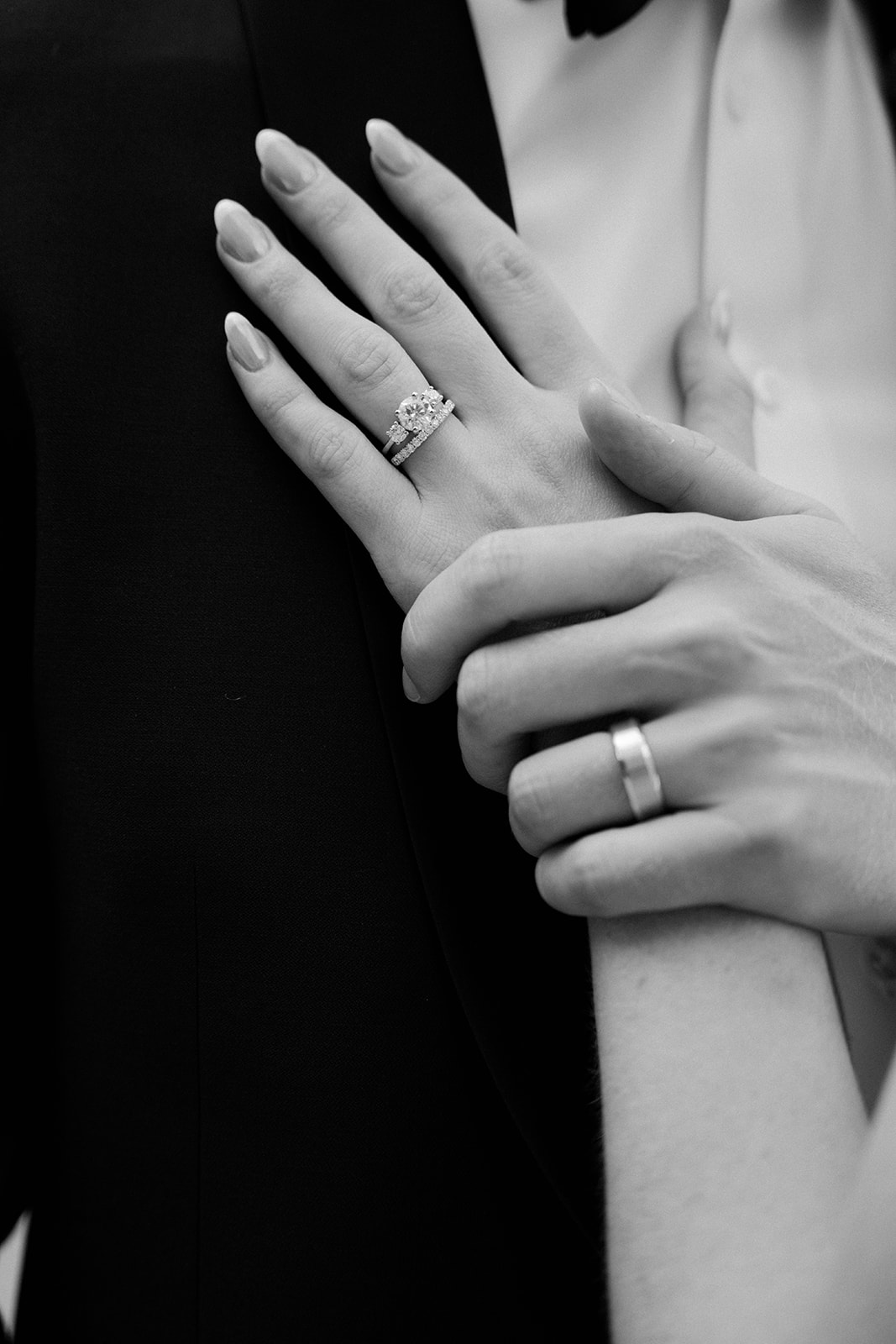 Romantic outdoor wedding moment